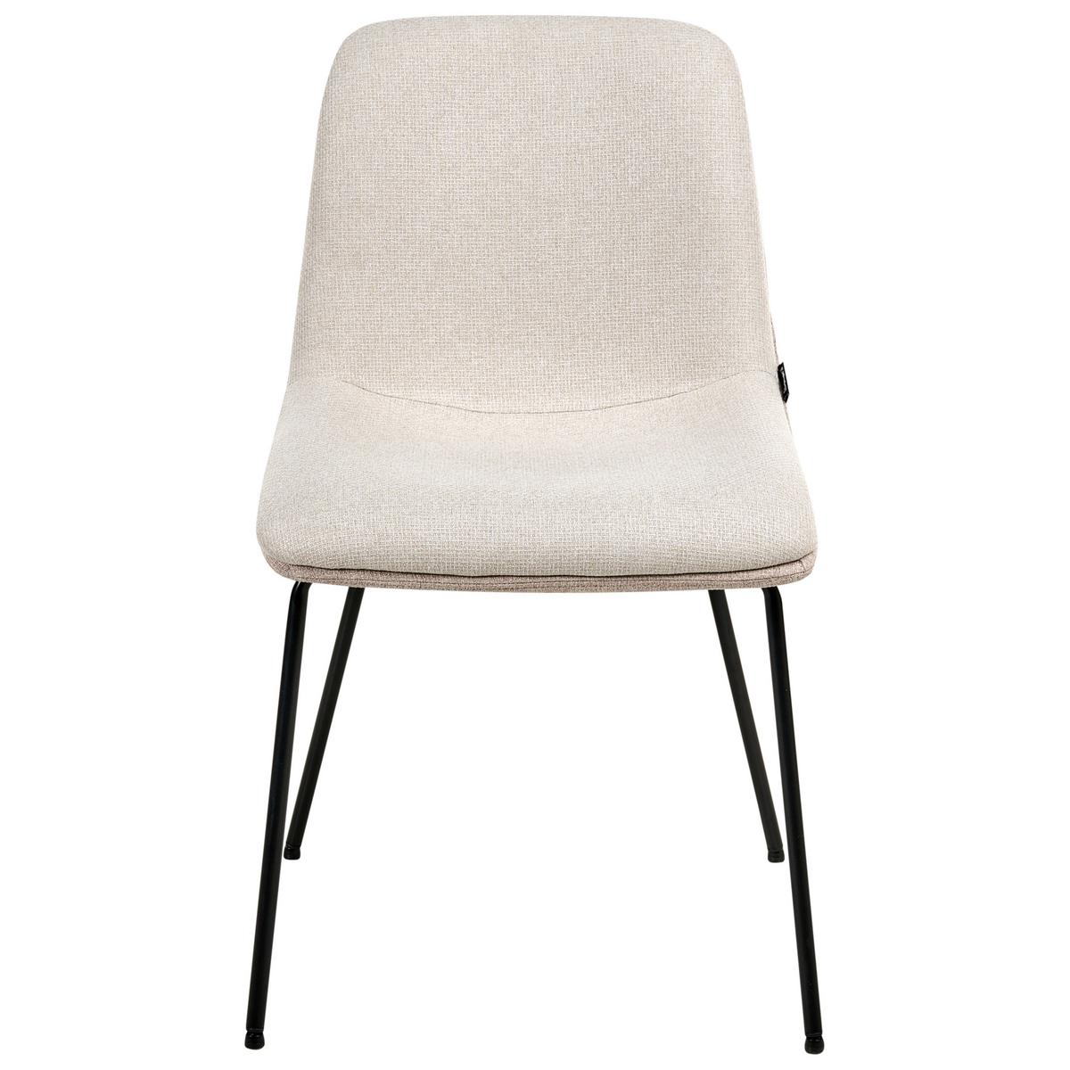 ESSZIMMERSTUHL 2er-Set Hellbeige Lorida - Beige, Textil (46/81/55cm) - Beliani