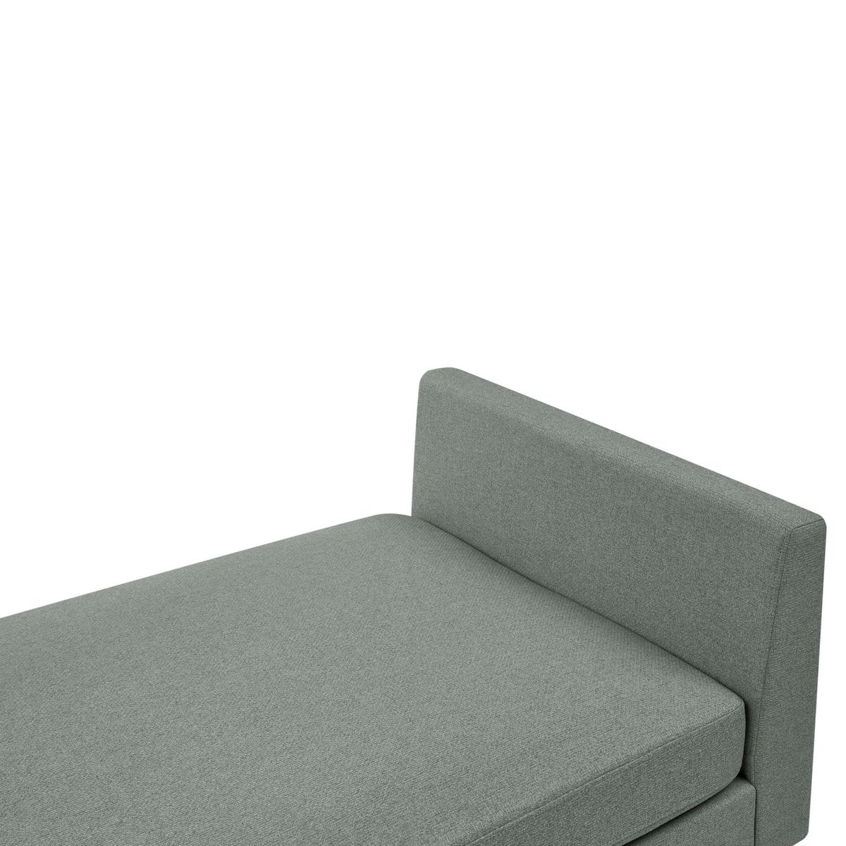 CHAISELONGUE Stoff Grün Archiane - Schwarz/Grün, Textil (170/60/85cm) - Beliani
