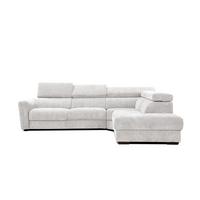 ECKSOFA CALVERA 5-Sitzer, weiß - Weiß, Holzwerkstoff/Textil (298/239cm) - Wozimo