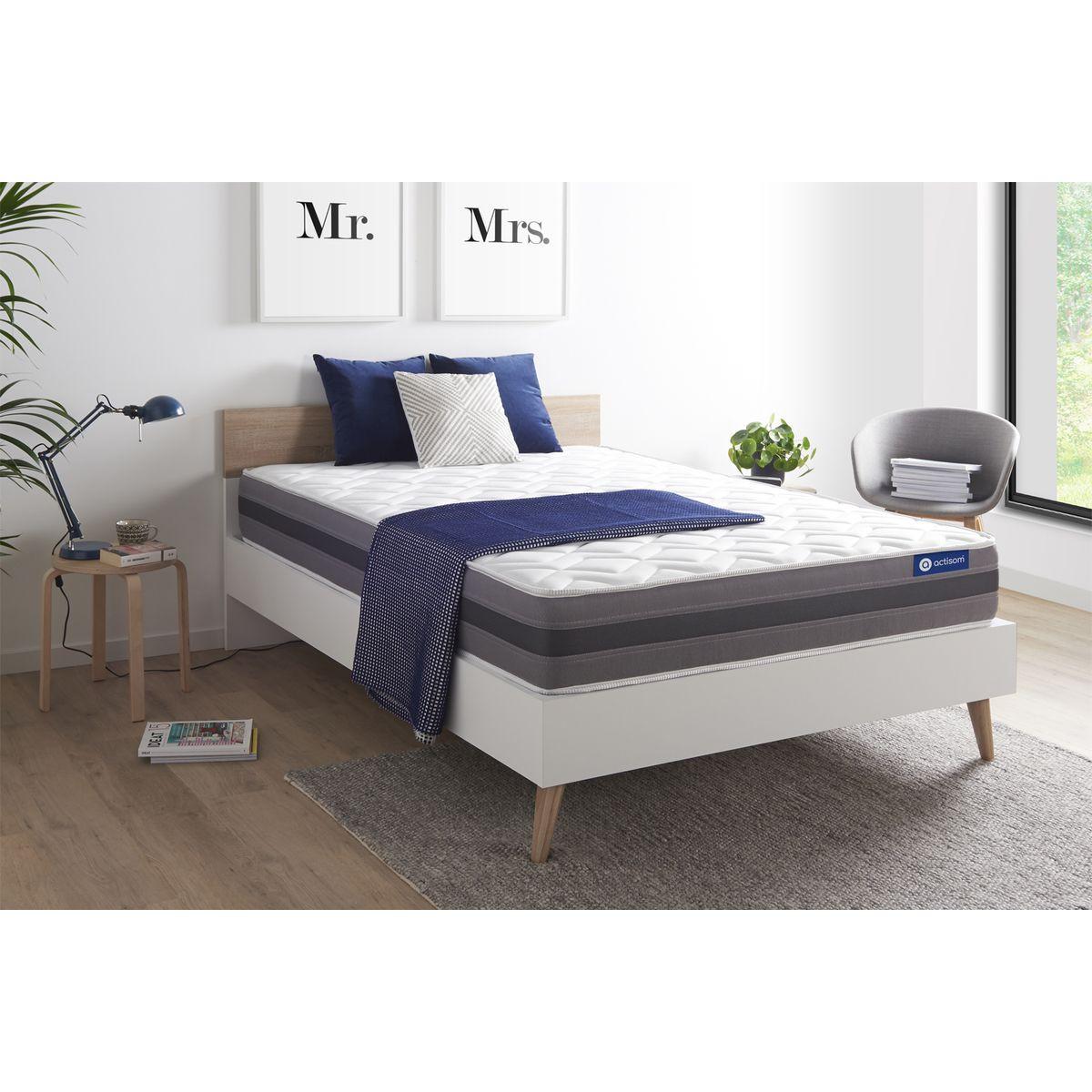 MATRATZE Actilatex relax Latex und Memory-Schaum 200 x 200 cm h2 - Weiß, Textil (200/200cm) - ACTISOM
