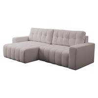 ECKSOFA Masone - Hellrosa/Schwarz, Holz/Kunststoff (245/143cm) - MIRJAN24