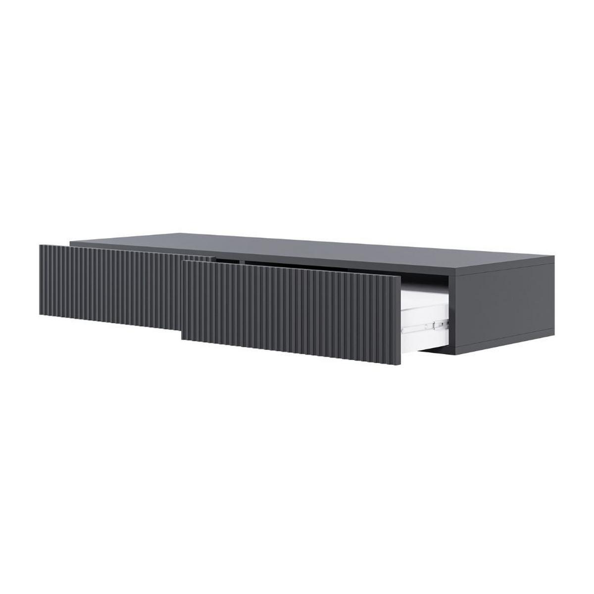 SCHMINKTISCH Veldio Schwarz 110 cm - Schwarz, Holzwerkstoff (110/16/40cm) - Selsey