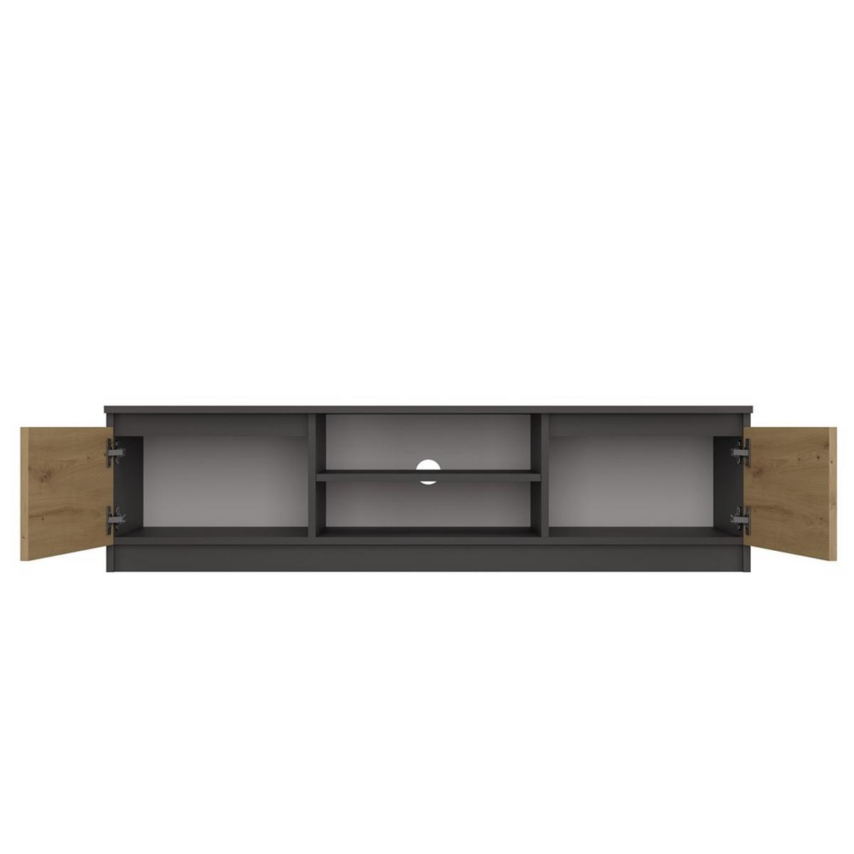 LOWBOARD Anthrazit, Artisan 140/36/40 - Anthrazit, Holzwerkstoff (140/36/40cm) - RAUMHIRSCH FURNITURE