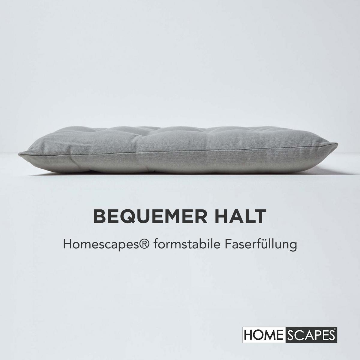 STUHLKISSEN 6er-Set grau 40/40/6,5 cm - Grau, Textil (40/40/6.5cm) - Homescapes