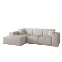ECKSOFA Celes Premium Stoff Scala - Beige, Holzwerkstoff/Textil (266/165cm) - Fun Möbel