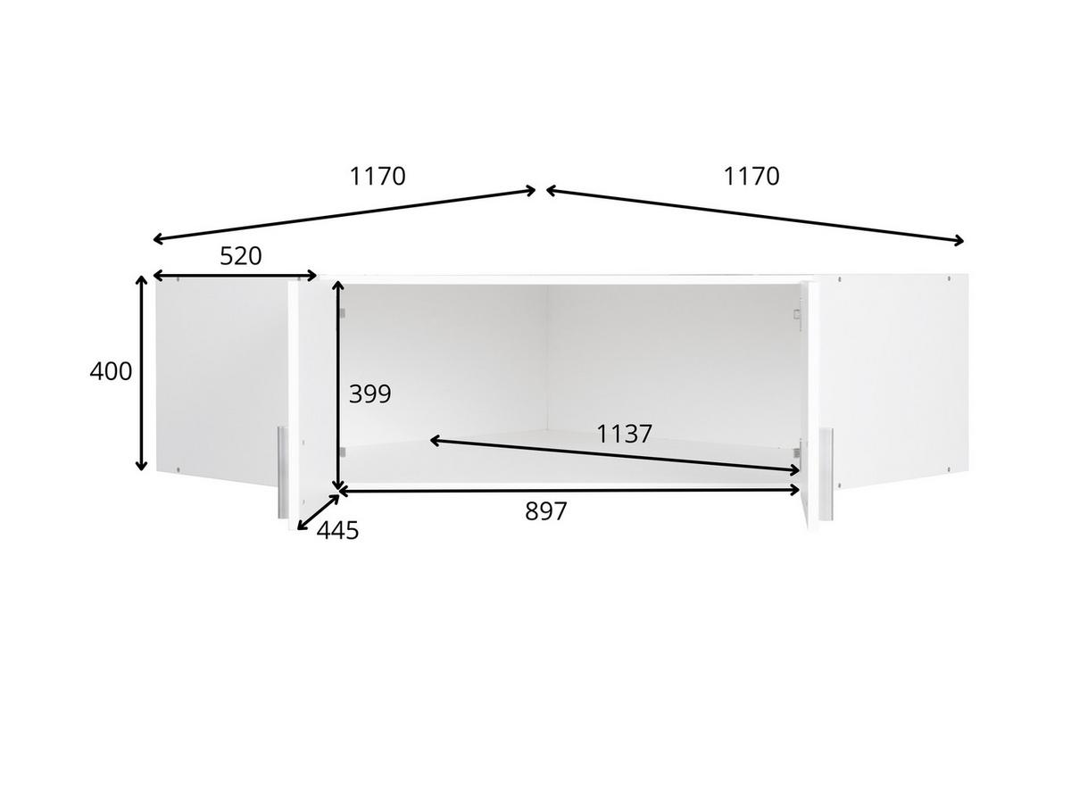 SCHRANKAUFSATZ Eiche Wellington, Graphit 117/40/117 - Eichefarben, Holzwerkstoff (117/40/117cm) - RAUMHIRSCH FURNITURE