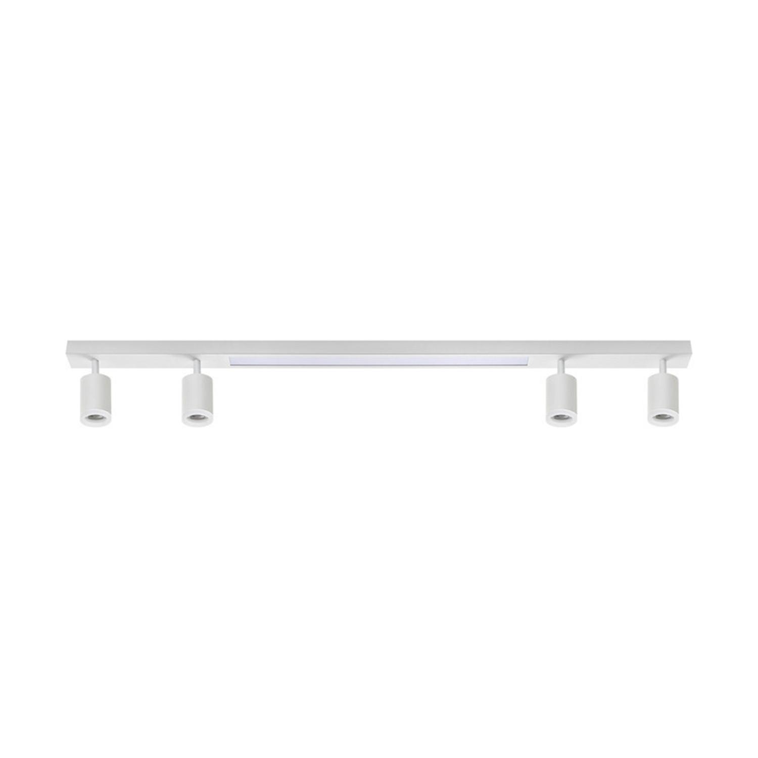 DECKENLEUCHTE Boden 4-flammig 110/5/15 cm - Weiß, Kunststoff (110/5/15cm) - Nettlife