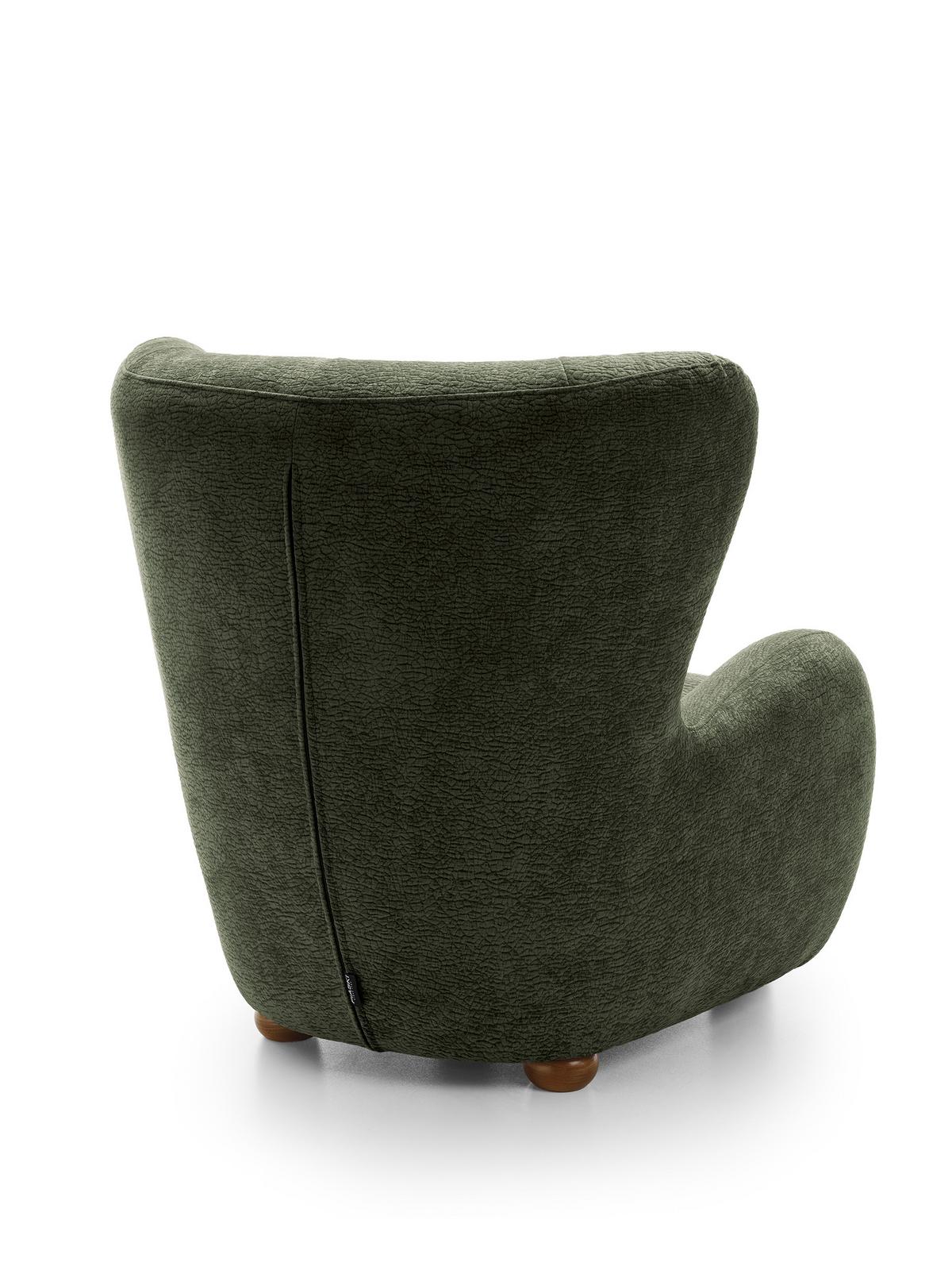 SESSEL MIST, Polstersessel Klassisch Loungesessel, Chenille-Stoff Grün - Grün, Holz/Holzwerkstoff (88/91/100cm) - MASSENO
