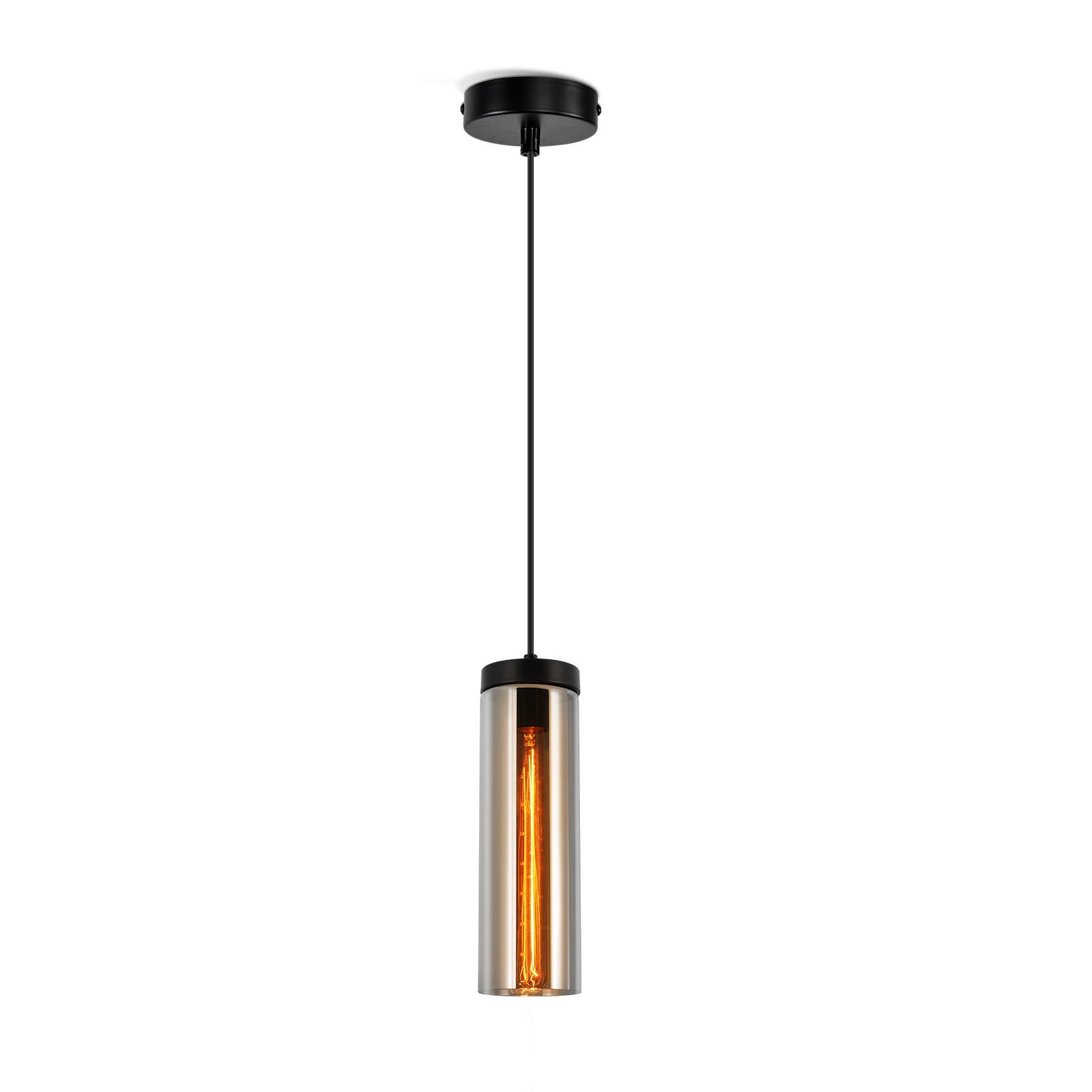KRONLEUCHTER Morgenar 10.0/10.0/158.0 cm - Schwarz, Glas (158/10/10cm) - ZMH
