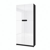 BÜROSCHRANK Logan Fronten in Weiß Hochglanz - Weiß Hochglanz, Holzwerkstoff (82/184/37cm) - Vladon