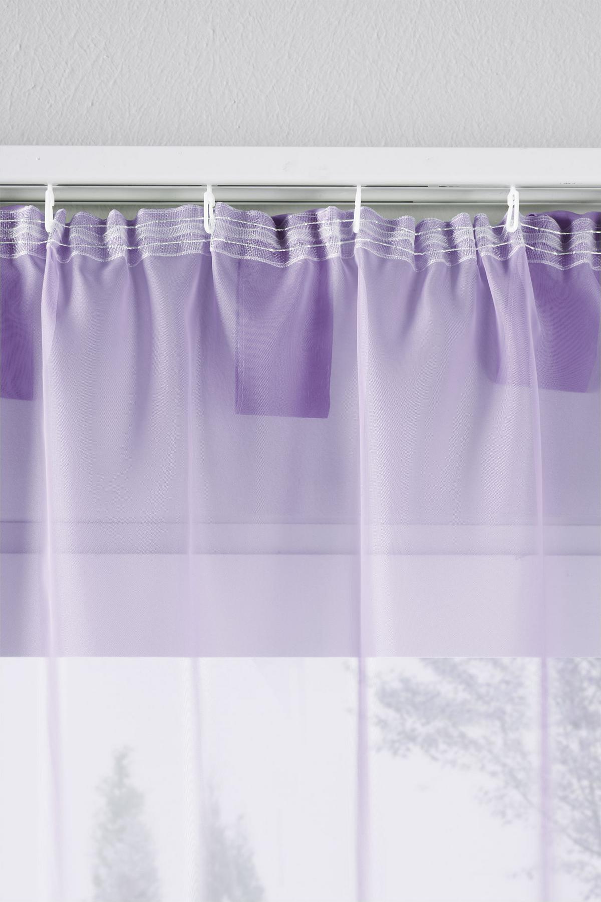 SCHLAUFENGARDINEN Voile 2er Set 175x140 cm Flieder - Flieder, Textil (140/175cm) - Gardinenbox.eu