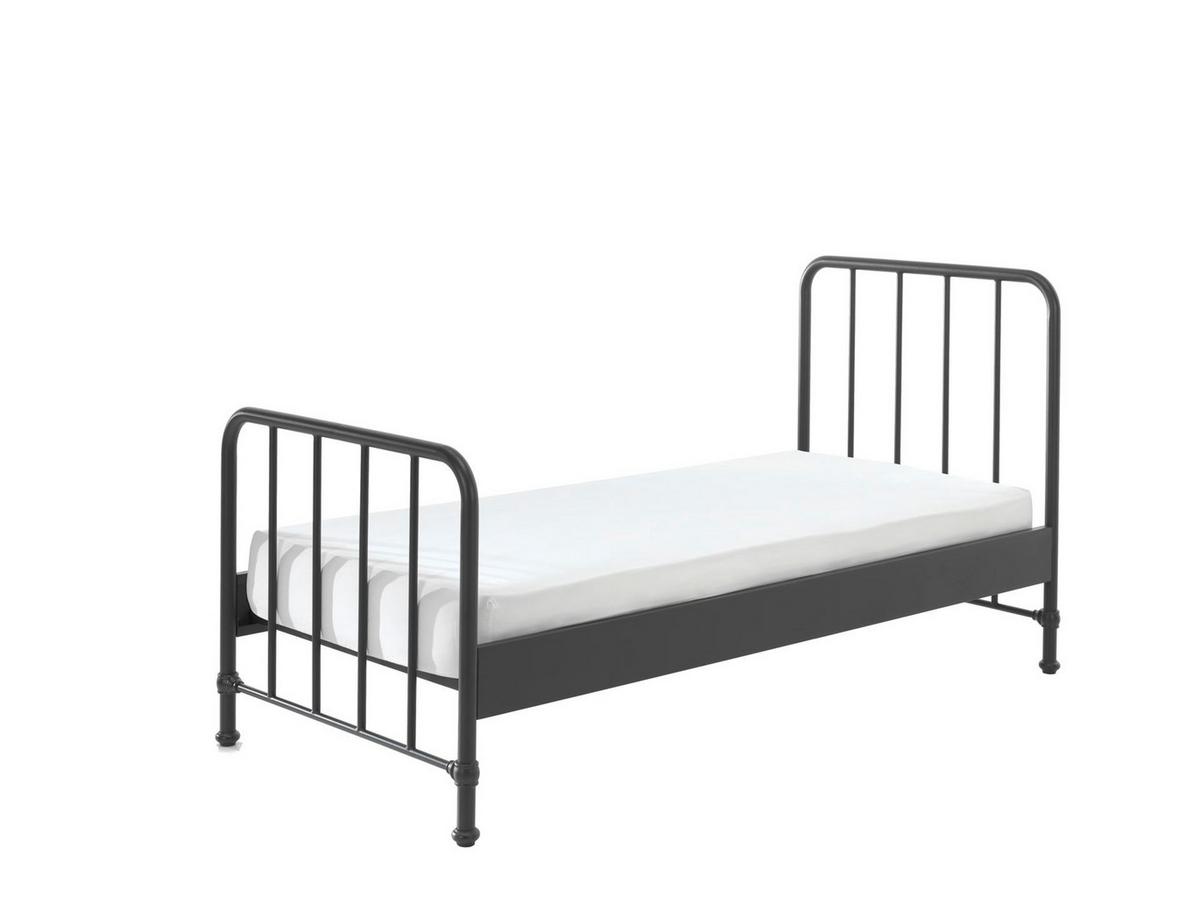 METALLBETT Kay 97x110x206 aus Metall in Schwarz matt - Schwarz, Metall (90/200cm) - 58aufmkessel