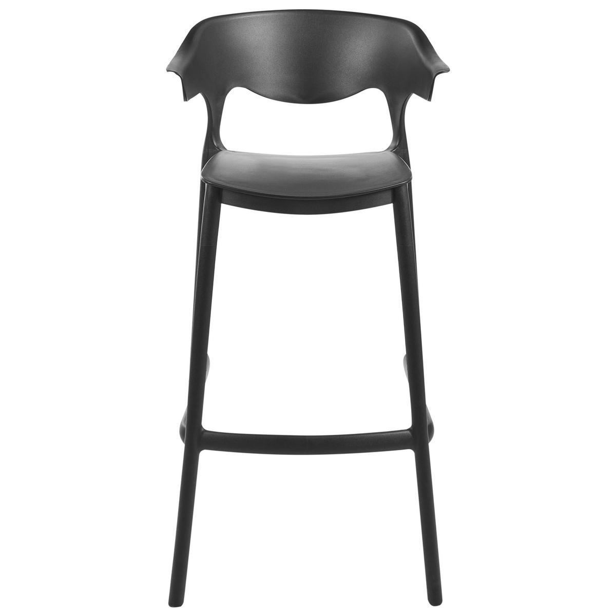 GARTEN-BARHOCKER 2er-Set Schwarz Gubbio - Schwarz, Kunststoff (48/100/48cm) - Beliani