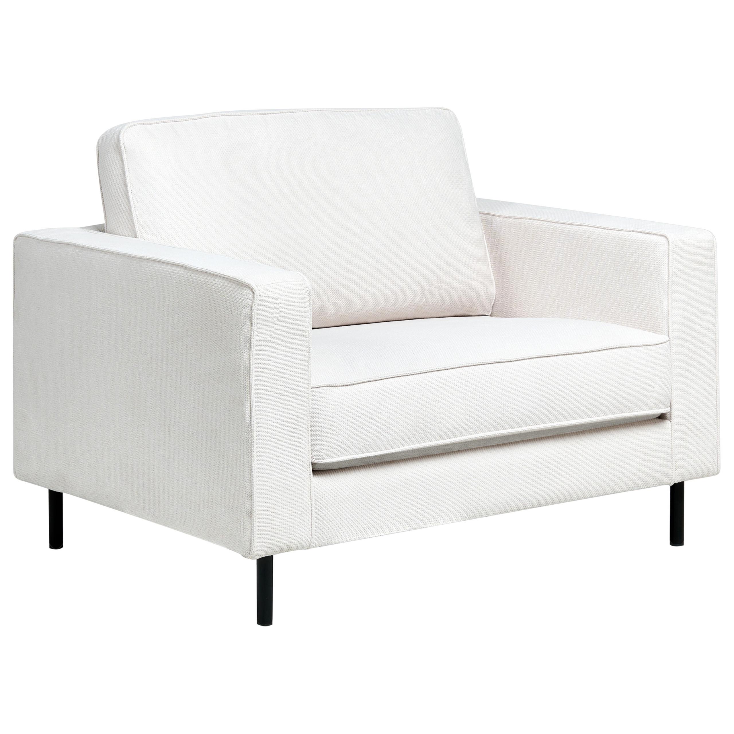 SESSEL Cremeweiß Savalen - Schwarz/Weiß, Textil (117/87/91cm) - Beliani