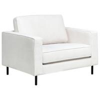 SESSEL Cremeweiß Savalen - Schwarz/Weiß, Textil (117/87/91cm) - Beliani