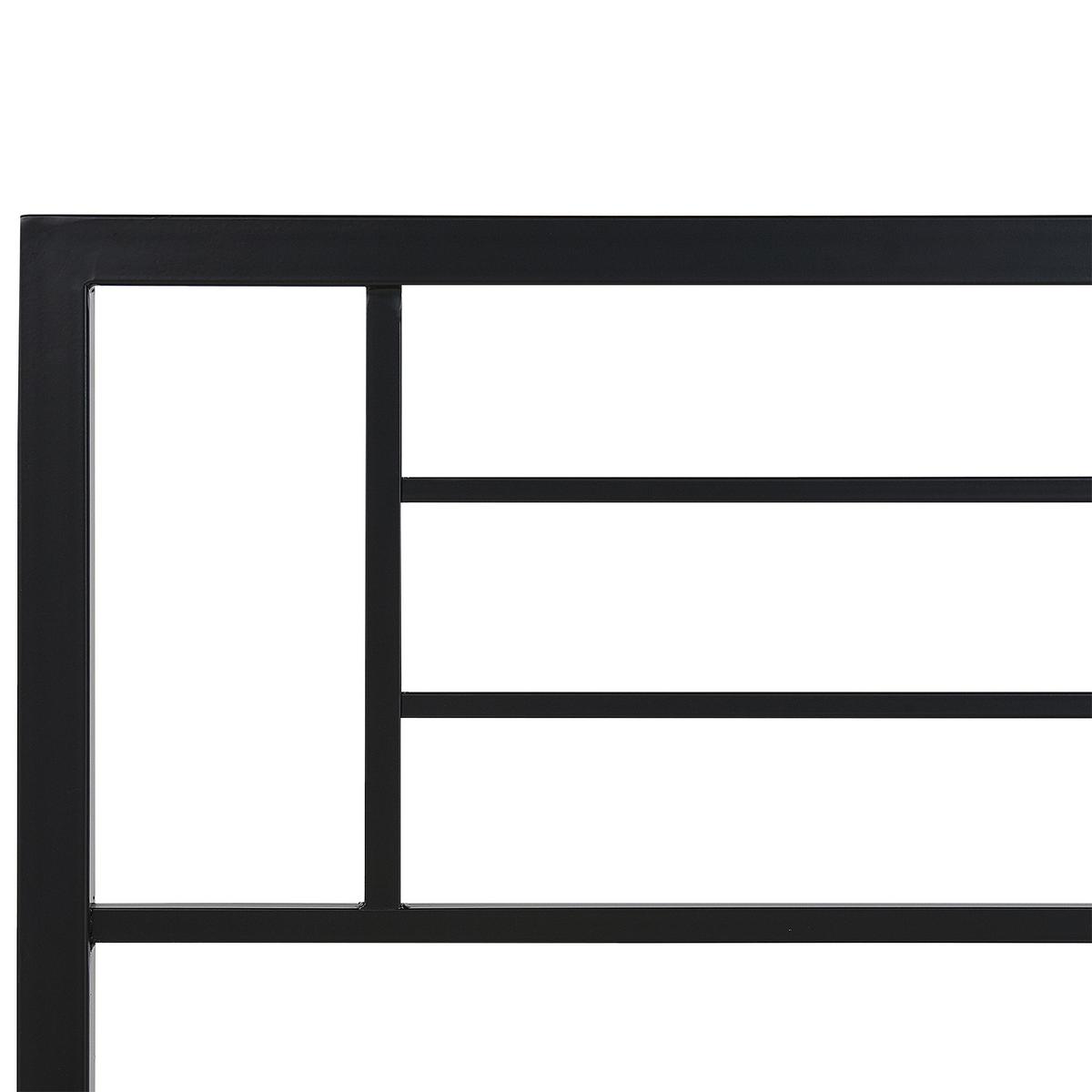 BETT mit Lattenrost 120/200 cm Schwarz Cusset - Schwarz, Metall (120/200cm) - Beliani