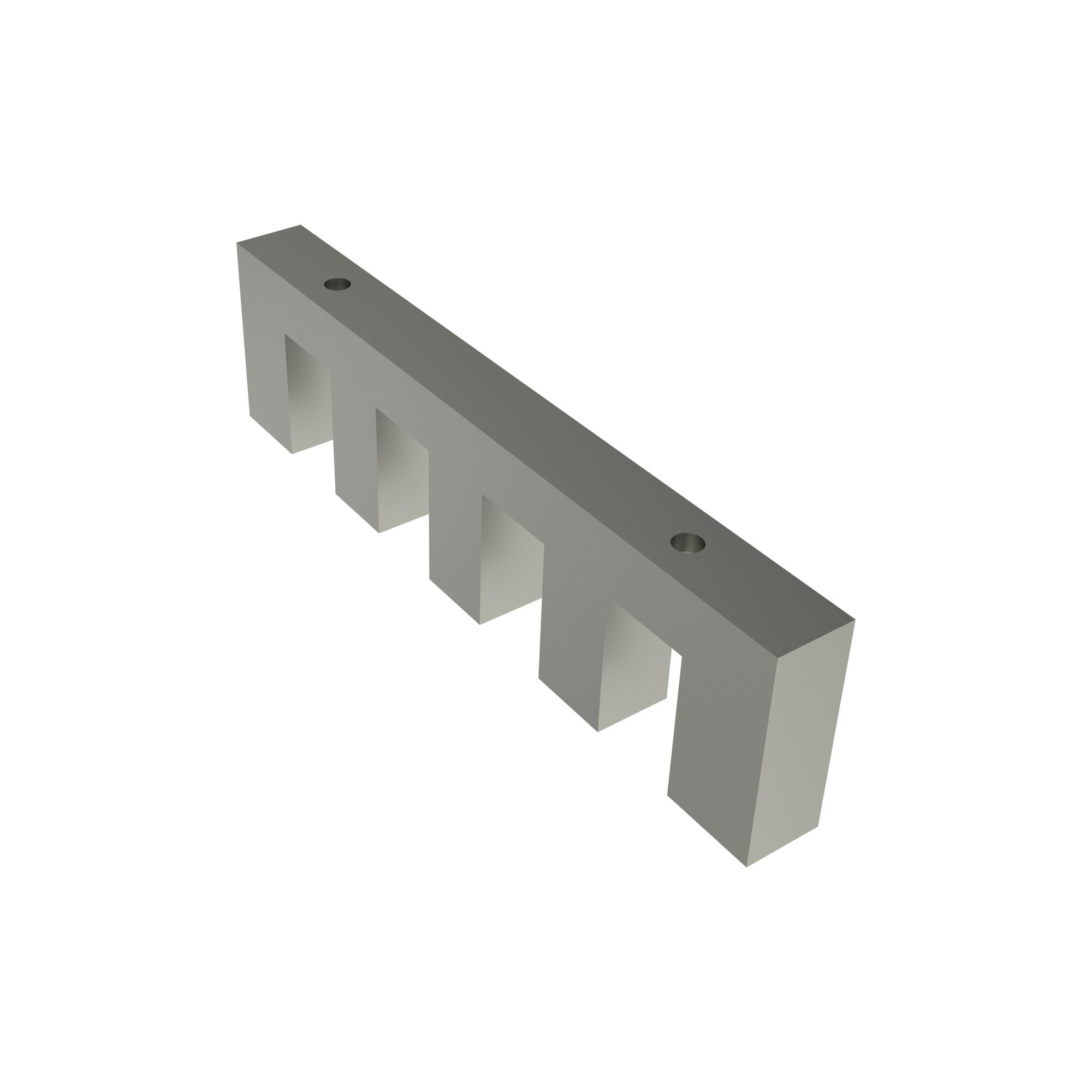 DECKENTRÄGER FÜR GARDINENSTANGEN INNENLAUF 14x35 mm, Smartline 4-läufig, Edelstahl-Optik - Edelstahlfarben, Metall (12.5/3.4/1.2cm) - INTERDECO