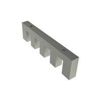 DECKENTRÄGER FÜR GARDINENSTANGEN INNENLAUF 14x35 mm, Smartline 4-läufig, Edelstahl-Optik - Edelstahlfarben, Metall (12.5/3.4/1.2cm) - INTERDECO