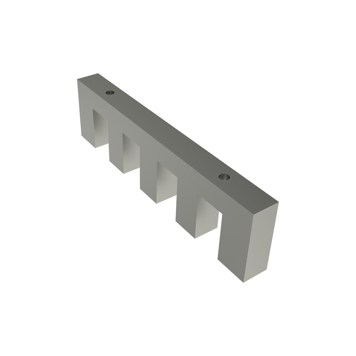 GARDINENSTANGE INNENLAUF Smartline Paxo 300 cm (geteilt in 3 x 100 cm), 4-läufig, 14x35 mm Edelstahl-Optik - Edelstahlfarben, Metall (300cm) - INTERDECO