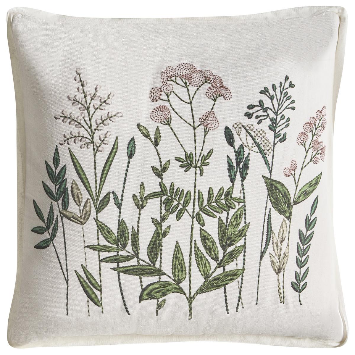 DEKOKISSEN 2er-Set Weiß 45/45 cm Ferna - Weiß, Textil (45/45cm) - Beliani