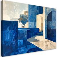 LEINWANDBILD Landschaften 90x60cm - Blau, Textil (90/60cm) - Feeby