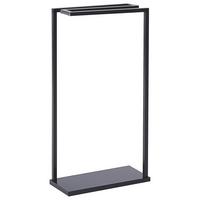 HANDTUCHSTÄNDER Stahl schwarz 42 x 83 cm Garcitas - Schwarz, Metall (42/83/19cm) - Beliani