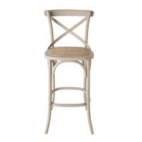 BARHOCKER aus massivholz und wiener geflecht - bistrot 110/50/51 cm - Eschefarben, Holz (50/100/53cm) - Signature