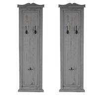 WANDGARDEROBE Grau 2er-Set - Grau, Holz (28/109/5cm) - MCW