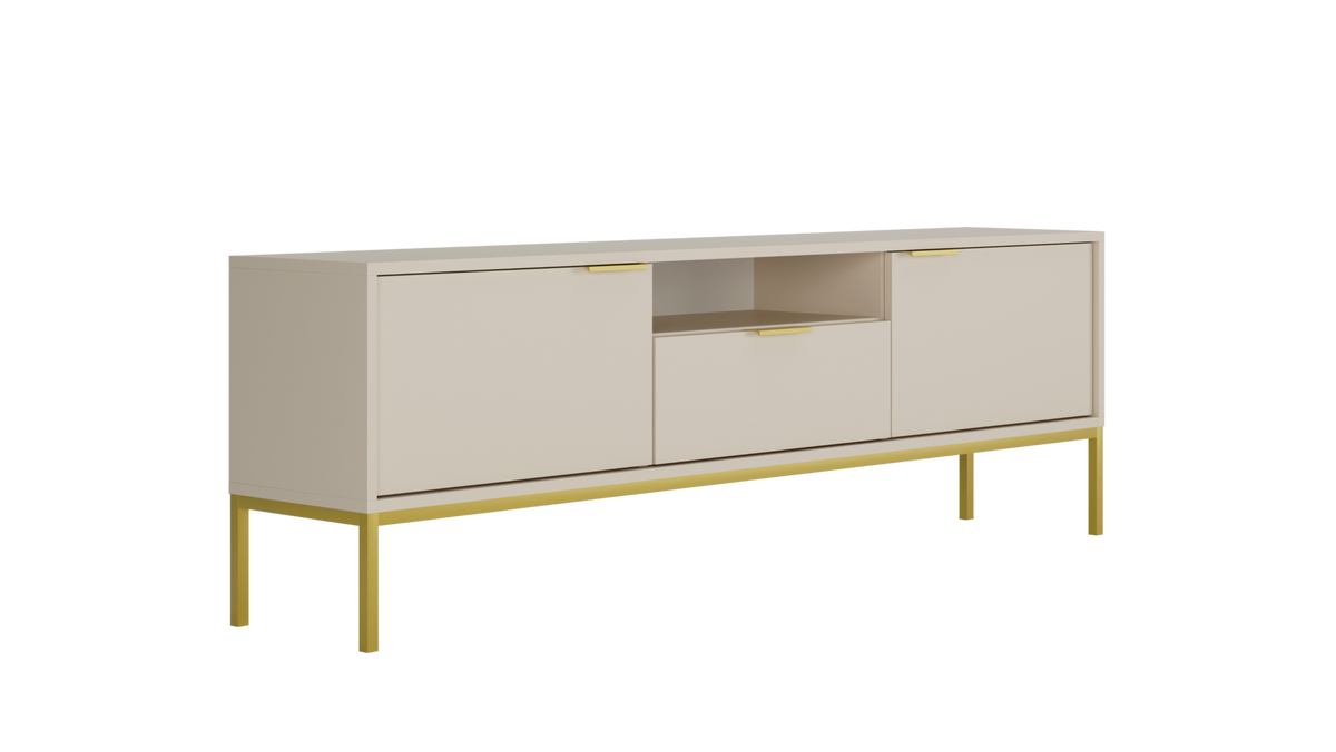 LOWBOARD Austin II 33/56,4/175 cm - Kaschmir/Goldfarben, Holzwerkstoff (33/56/175cm) - RAUMHIRSCH FURNITURE