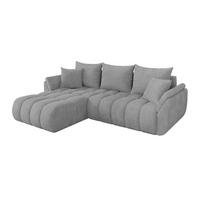ECKSOFA mit Schlaffunktion Ottomane Links TOKO-L-v1 277x194x86 Grau Cord - Schwarz/Grau, Holzwerkstoff/Kunststoff (277/194cm) - ALTDECOR