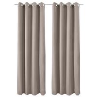VORHANG Amelie TO mit Öse 140x245cm Sand (2tlg) - Sandfarben, Textil (140/245/1cm) - Beautissu 