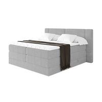BOXSPRINGBETT mit Matratze H3/H4 - EVON KING - 180x200 cm Grau - Greige, Holzwerkstoff (180/200cm) - ALTDECOR