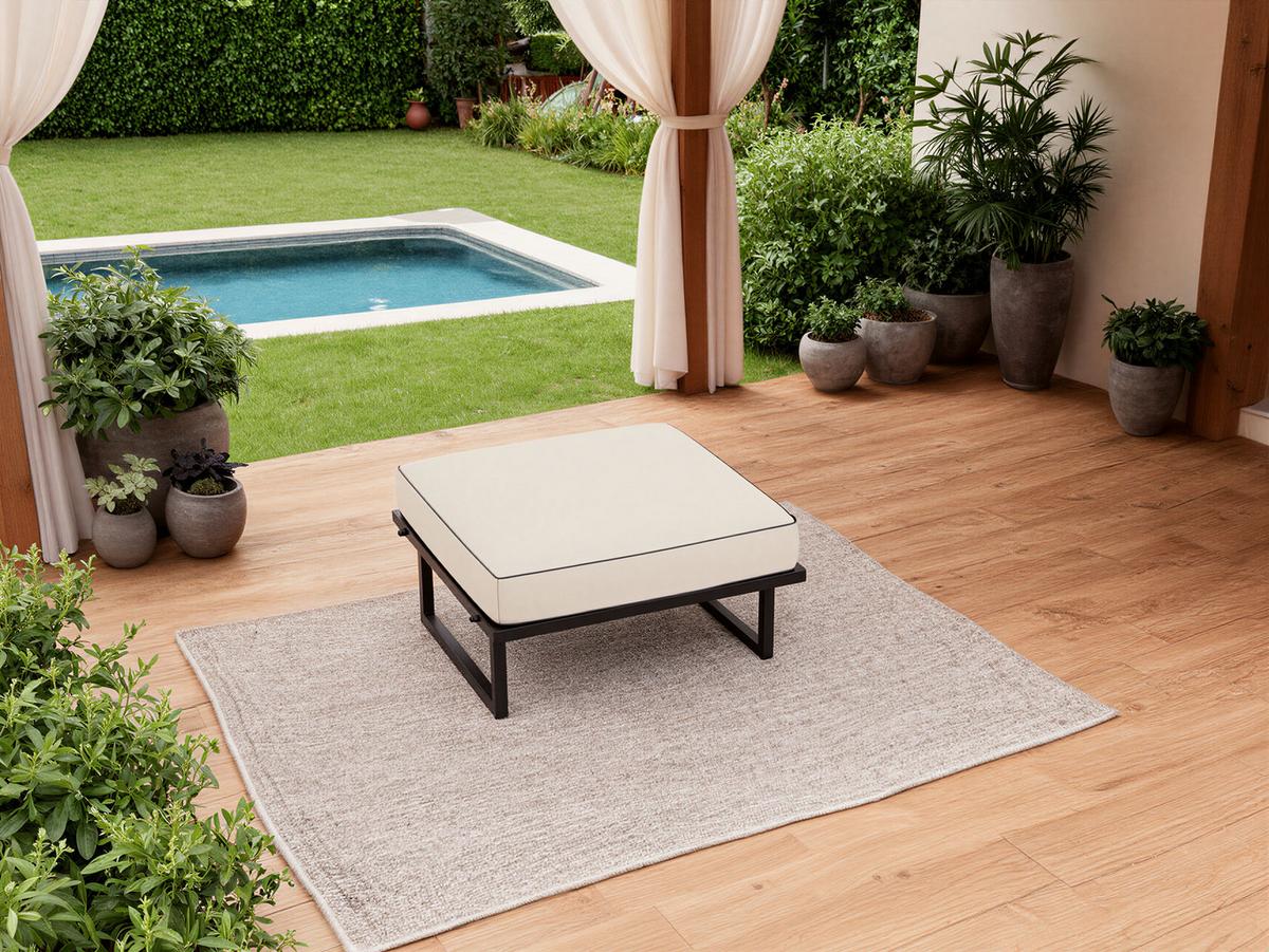 SITZHOCKER Elba - Beige - Beige, Textil (78/42/78cm) - MKS