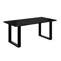 ESSTISCH 160x90x75 cm - Schwarz Hochglanz / Schwarz- KLYN U - Schwarz Hochglanz, Holzwerkstoff (160/90/75cm) - ALTDECOR