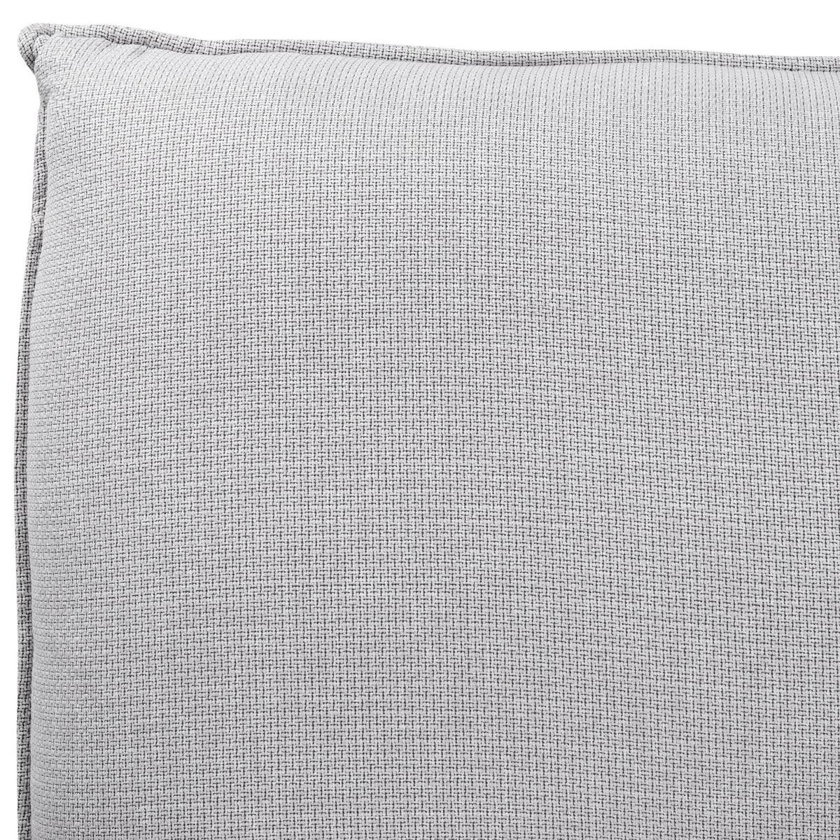 POLSTERBETT mit Lattenrost 180x200 cm Grau Vinay - Hellgrau, Textil (180/200cm) - Beliani