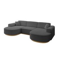 WOHNLANDSCHAFT MARI-U1-v2 - 303x171x83 cm Grau Bouclé - Grau, Holzwerkstoff/Textil (303/83/171cm) - ALTDECOR