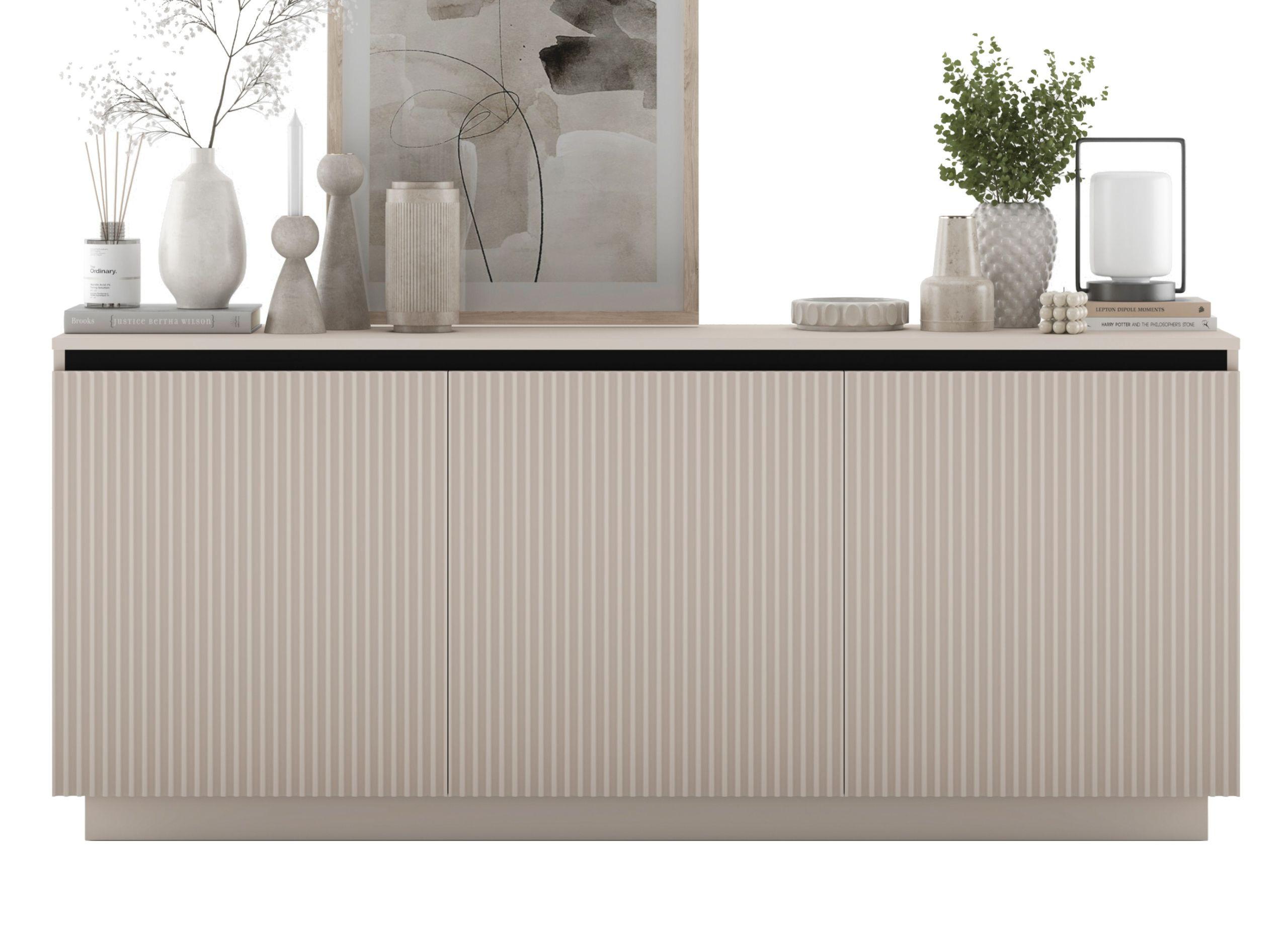 KOMMODE Selene 3D Kaschmir Matt Glamour 167 cm - Kaschmir, Holzwerkstoff (166.8/71.4/35cm) - Meble Lindner