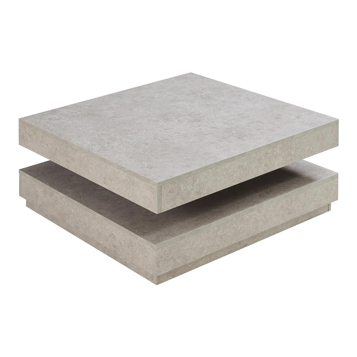 COUCHTISCH Florenz 76/76/38 cm - Graubraun, Holzwerkstoff (76/76/38cm) - [en.casa]