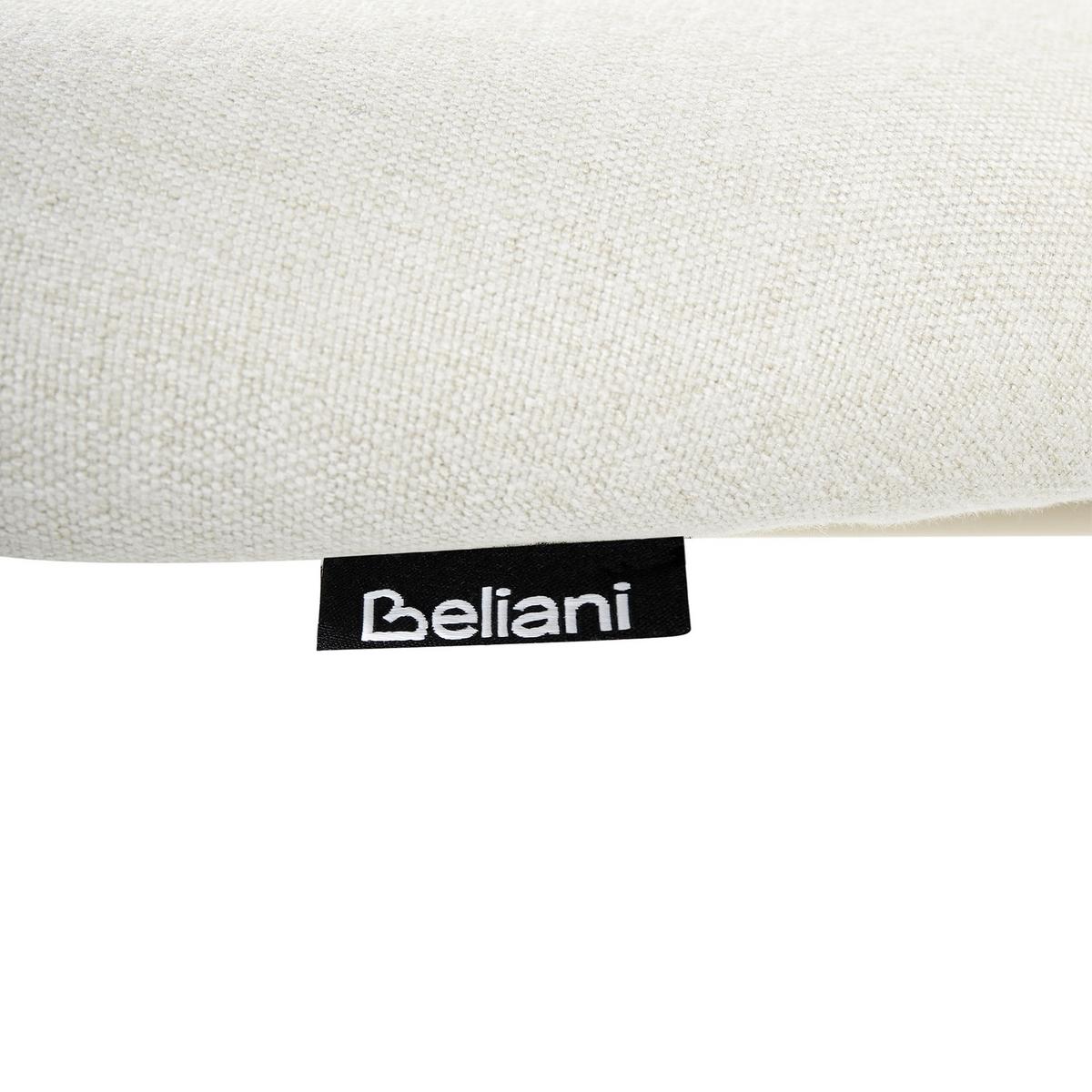 ESSZIMMERSTUHL 4er Set Stoff Cremeweiß Riley - Beige/Weiß, Textil/Metall (48/83/52cm) - Beliani