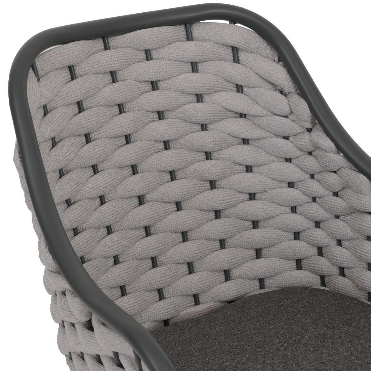 GARTENSTUHL Hellgrau, Grau - Hellgrau/Grau, Textil (59/84/63cm) - MCW