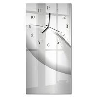 WANDUHR aus Glas 30x60 cm - Muster - Grau, Glas (30/60/0.4cm) - TULUP