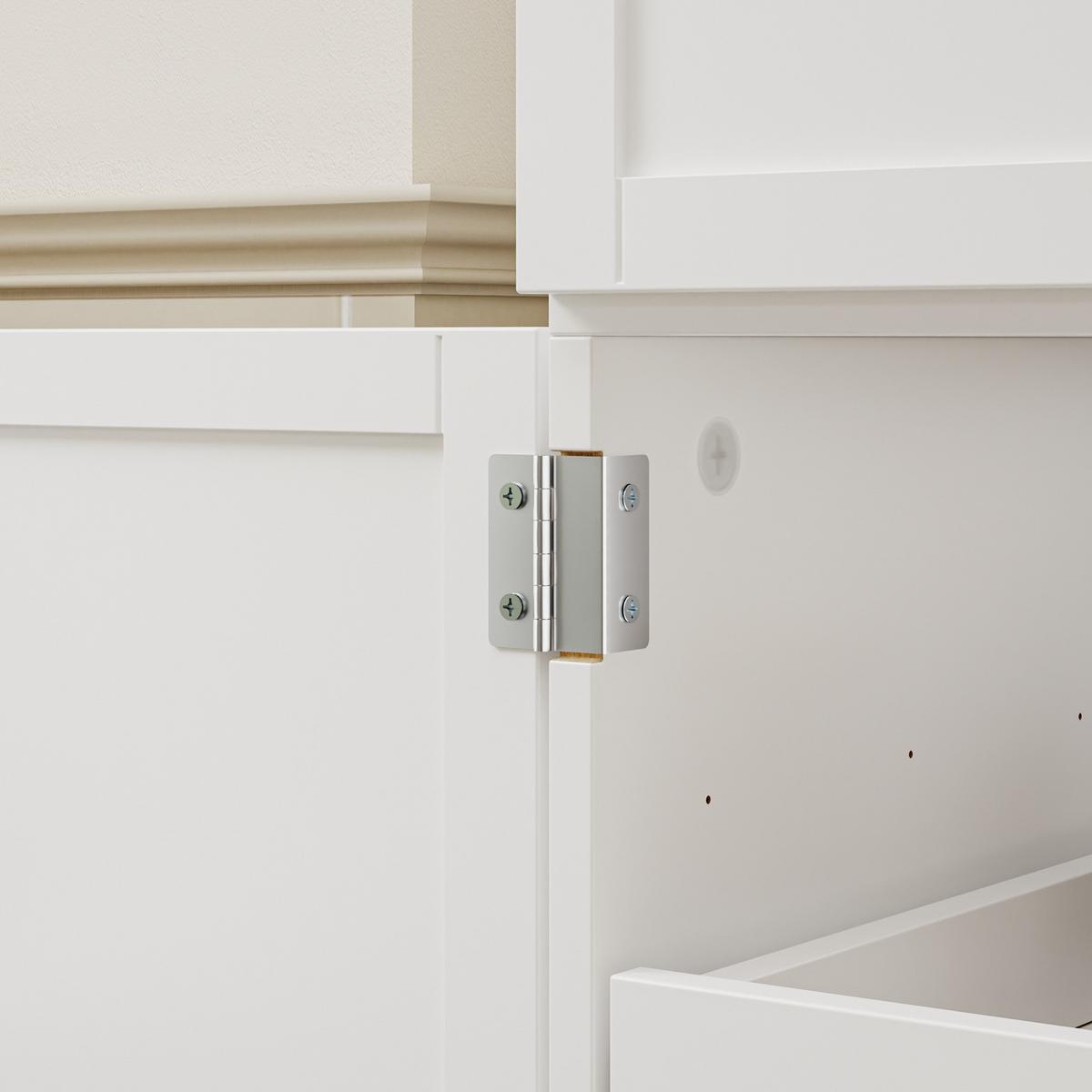 HOCHSCHRANK mit 6 Schubladen und 2 Türen BZR243-W - Weiß, Holzwerkstoff (40/180/30cm) - SoBuy