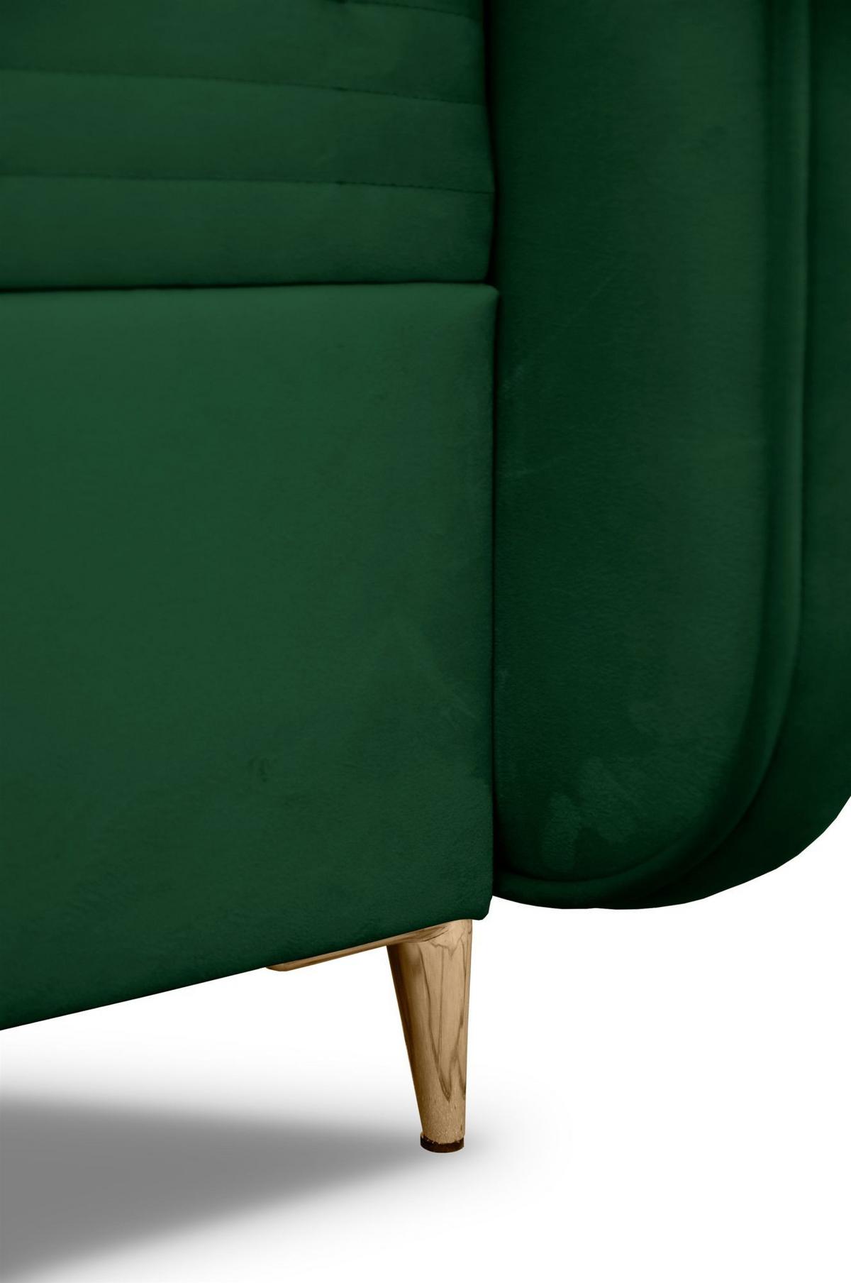 BOXBETT Alize - Grün, Holzwerkstoff/Textil (120/200cm) - Fun Möbel
