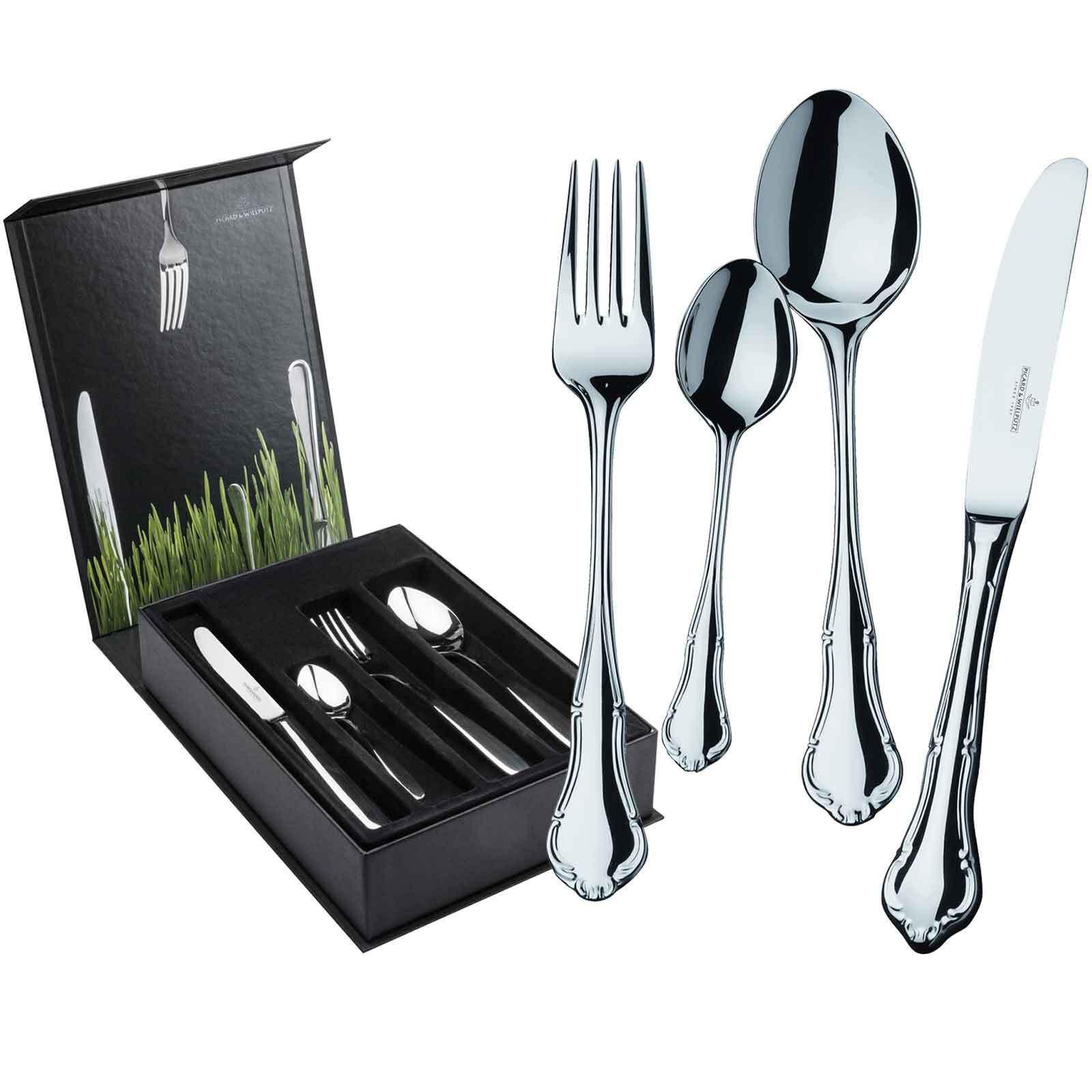 TAFELBESTECK INKL. BESTECKBOX Palazzo silber 24-tlg. - Silberfarben, Metall - Picard & Wielpütz