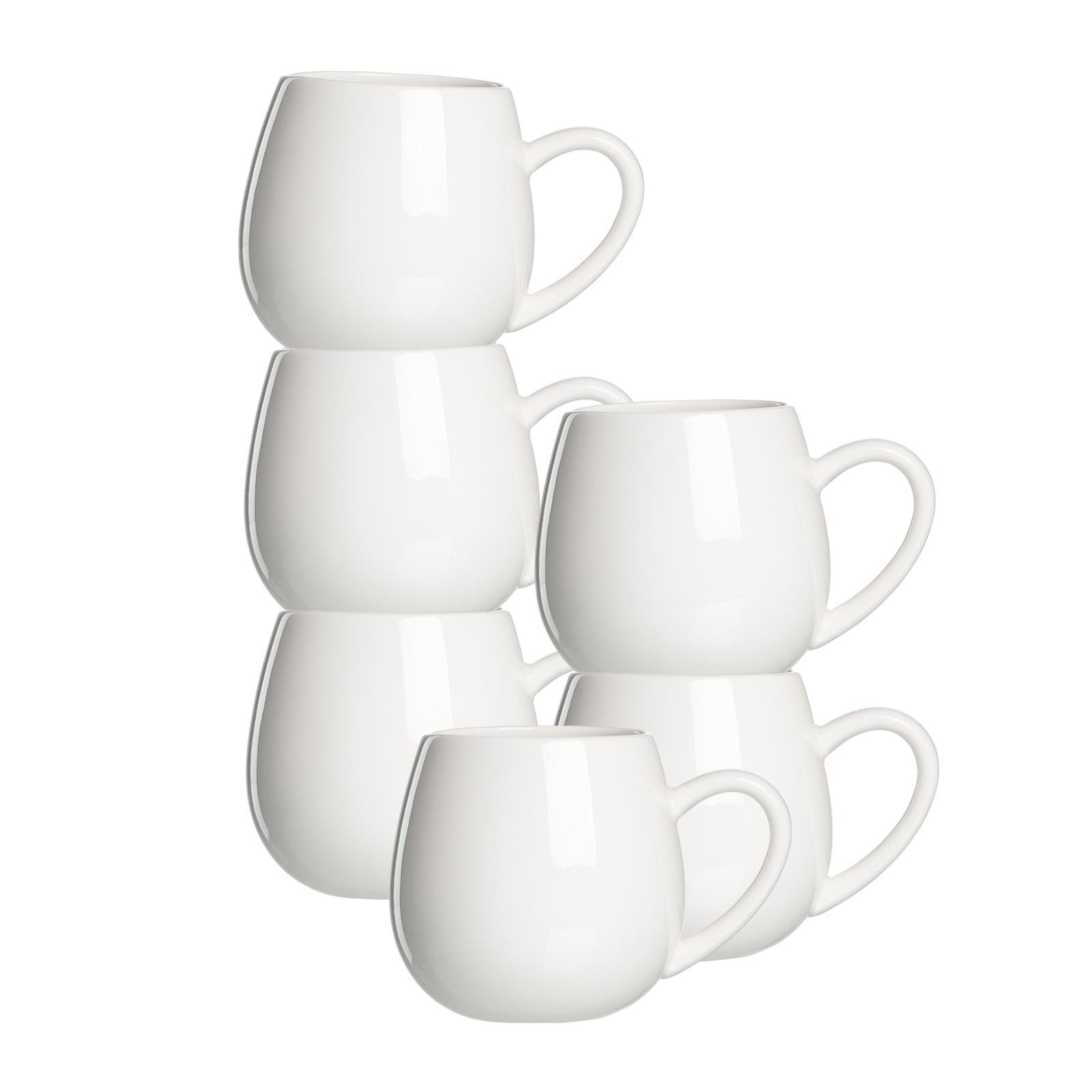 KAFFEEBECHER Bari weiß 450 ml 6er Set - Weiß, Keramik (0.45L) - Ritzenhoff Breker