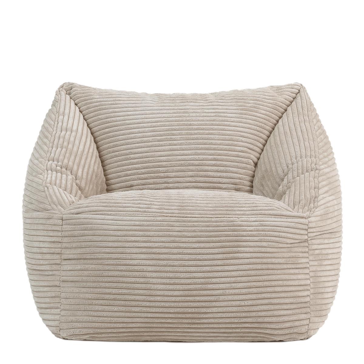 SITZSACK Flauschig für Kinder 2-tlg. - Beige, Textil (55/44/55cm) - icon