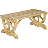 GARTENBANK, Wetterfest, Sitzbank, Gartenmöbel, Rustikale Bank, Holz, Natur - Fichtefarben, Holz (50/39.5/98cm) - Outsunny