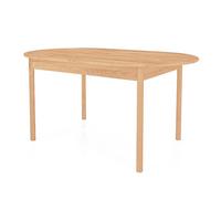 TISCH OVAL AUSZIEHBAR INA Kernbuche - Creme, Holz (140/80/77cm) - byoak