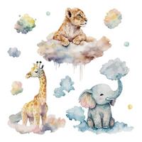 WANDAUFKLEBER 100x159cm - Wildtiere - Multicolor, Kunststoff (100/159/0.1cm) - Wallfluent