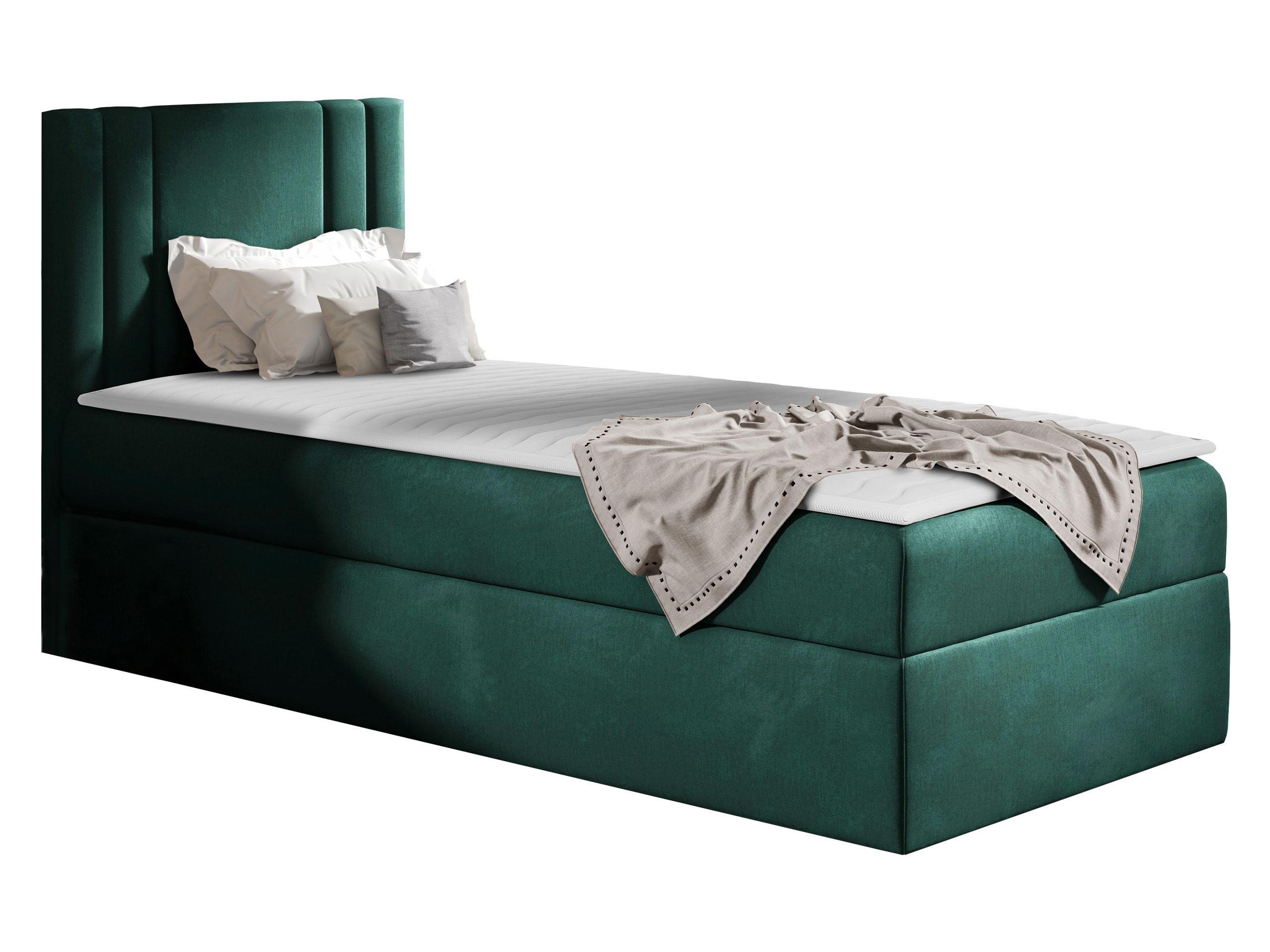 BOXBETT Carmen Mini, Seite zum Öffnen des Bettkastens: Links - H3 - Türkis, Holz (100/200cm) - MIRJAN24